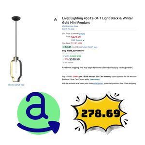 Livex‎ Lighting 45512 Meadowbrook 1 Light 7"W Abstract Mini - Black